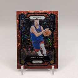2023-24 Panini Prizm Nikola Jokic Red Disco /100 #17