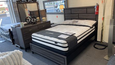 Gray Queen Bedroom Set - Available In White
