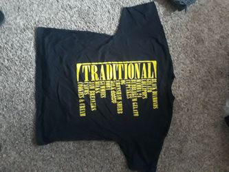 Exclusive ,Limited Edition TRADITIONAL Black/Yellow Or Orange 2XL Tee