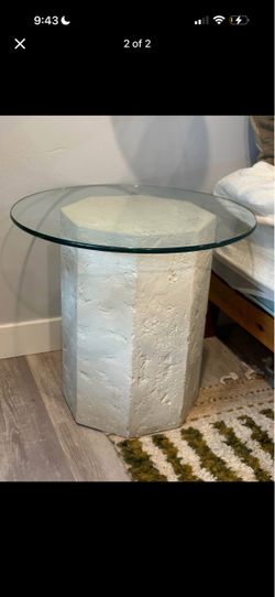 Unique stone bedside table