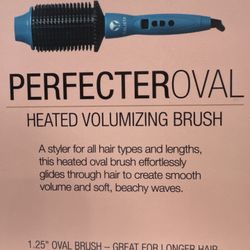 Calista PerfecterOval Heated Volumizing Brush (Teal) 1.25” Great For Long Hair