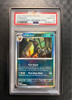 Umbreon RH Masterball PSA 10