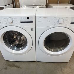 Used Like New 2021 LG Front Loading Washer And Stackable Gas Dryer Set 