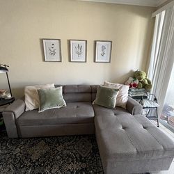 Convertible Sectional Sleeper Sofa with Pull-Out Bed