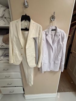 LAUREN Cream Boys Suit Set with Tie