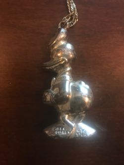 Disney Donald Duck Sterling Silver Necklace $20