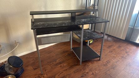 Work Desk with Shelves