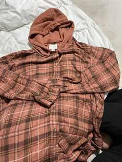 American Eagle Hooded Flannel 