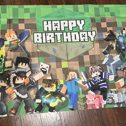 Minecraft Backdrop 3x5ft