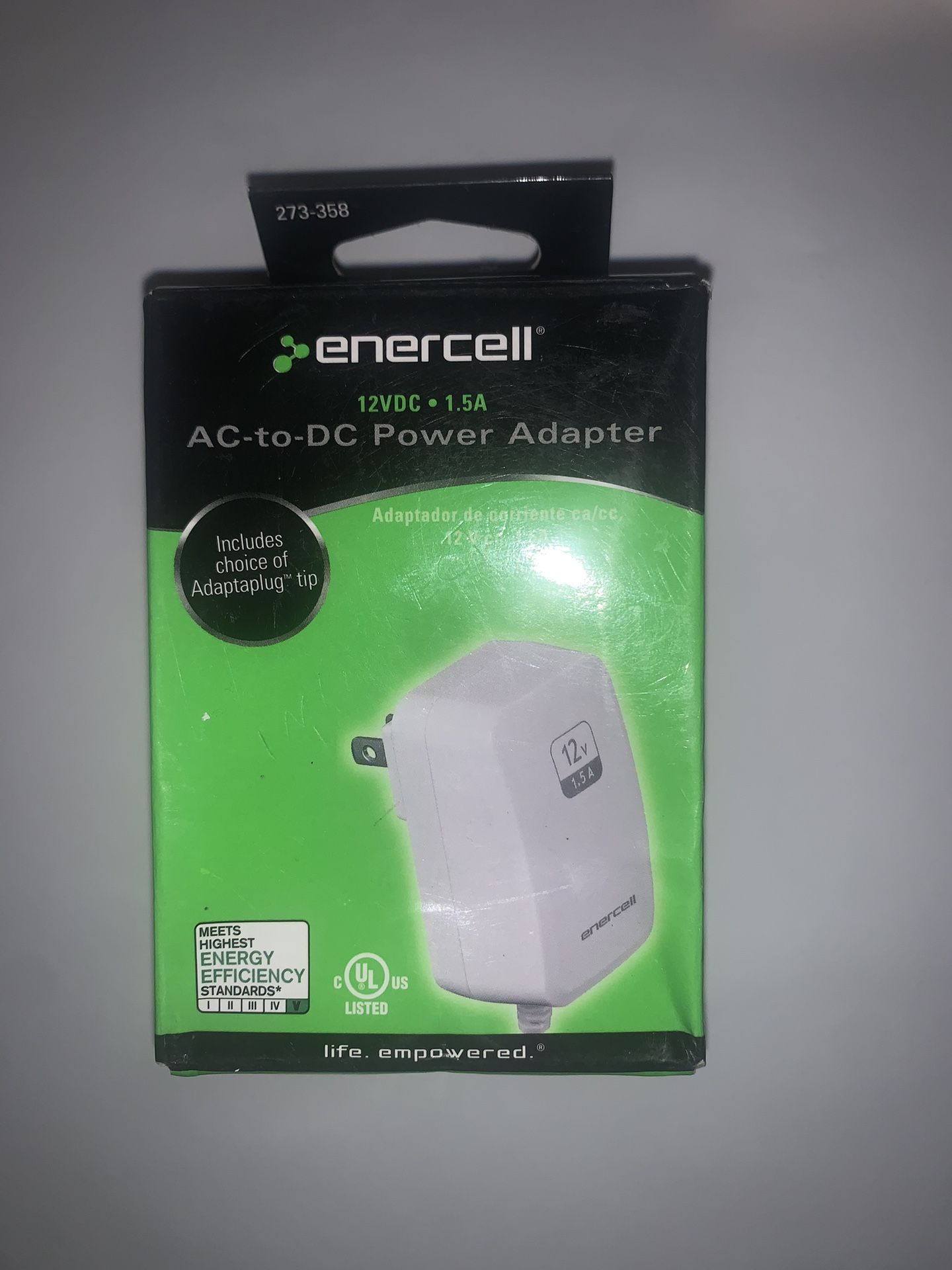 Enercell AC-to-DC Power Adapter 12vcd 1.5A