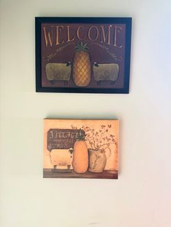Primitive Country Wall Art Set of 2