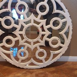 Large Mirror White Barnhouse Style  Like New 