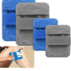 4Packs Sand Remover for Beach, Talc-Free Beach Vacation Essentials Skin-Friendly Sand Removal Bags 