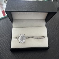 Diamond Engagement And Band Set 