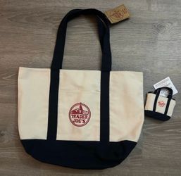 Trader Joe’s navy blue tote bag set