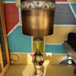 Vintage / Antique Lamp With Shade 1960s 