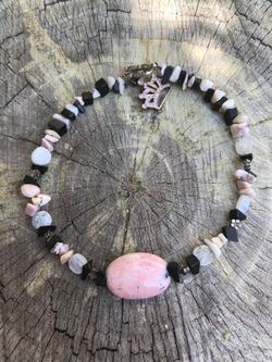 Handmade real stones women/girls choker necklace