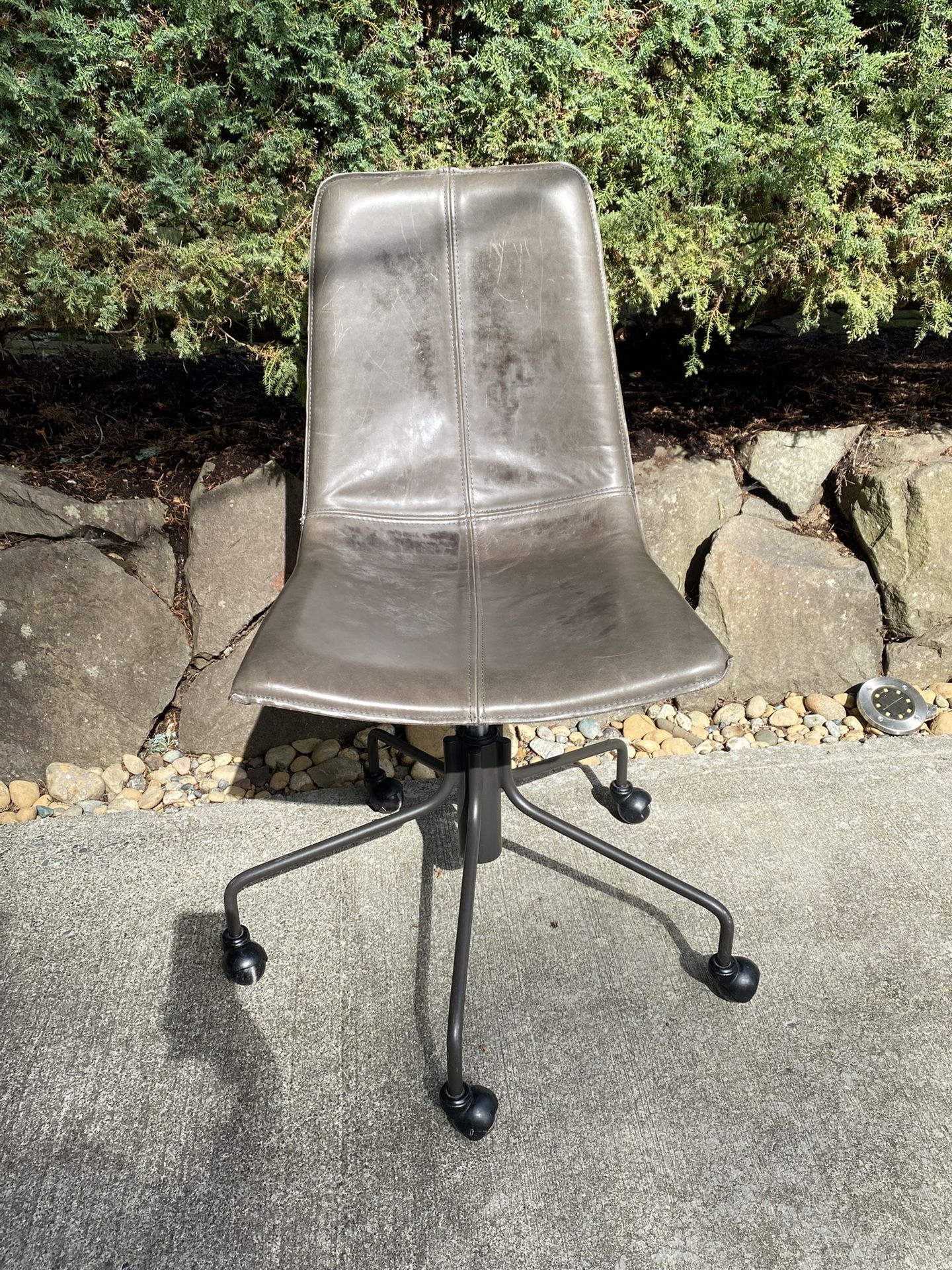 West Elm Leather Chairs