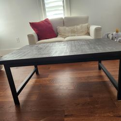 Wood Coffee Table Bronze Legs