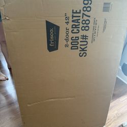 2 Door 42” metal Dog Crate