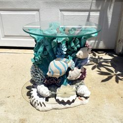 Vintage Aquatic Side Table 