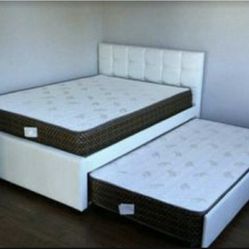 NEW TWIN OVER TWIN BED FRAME AND MATTRESS 