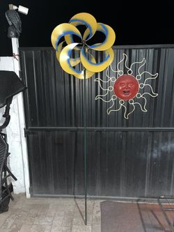 7ft. Steel Flower Wind Spinner