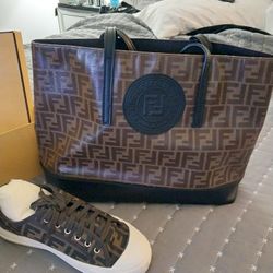 Fendi Handbag & Shoes Size 8 1/2 Women's 