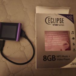 Eclipse V180 Series 8gb MP3 Music And Video Player Used