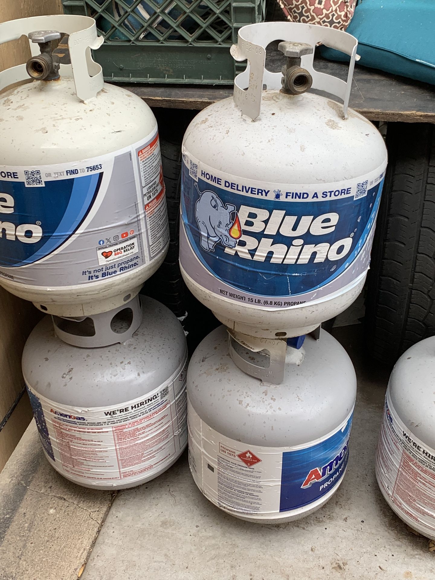 BlueRhino, AmeriGas, And Blank Propane Tanks For Sale