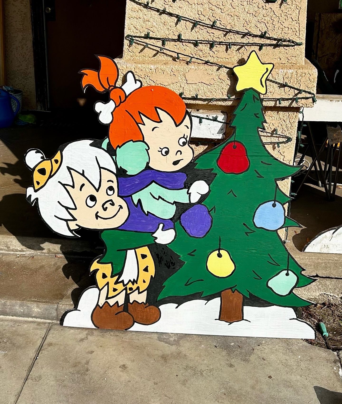 Pebbles And Bambam Wood Cutout