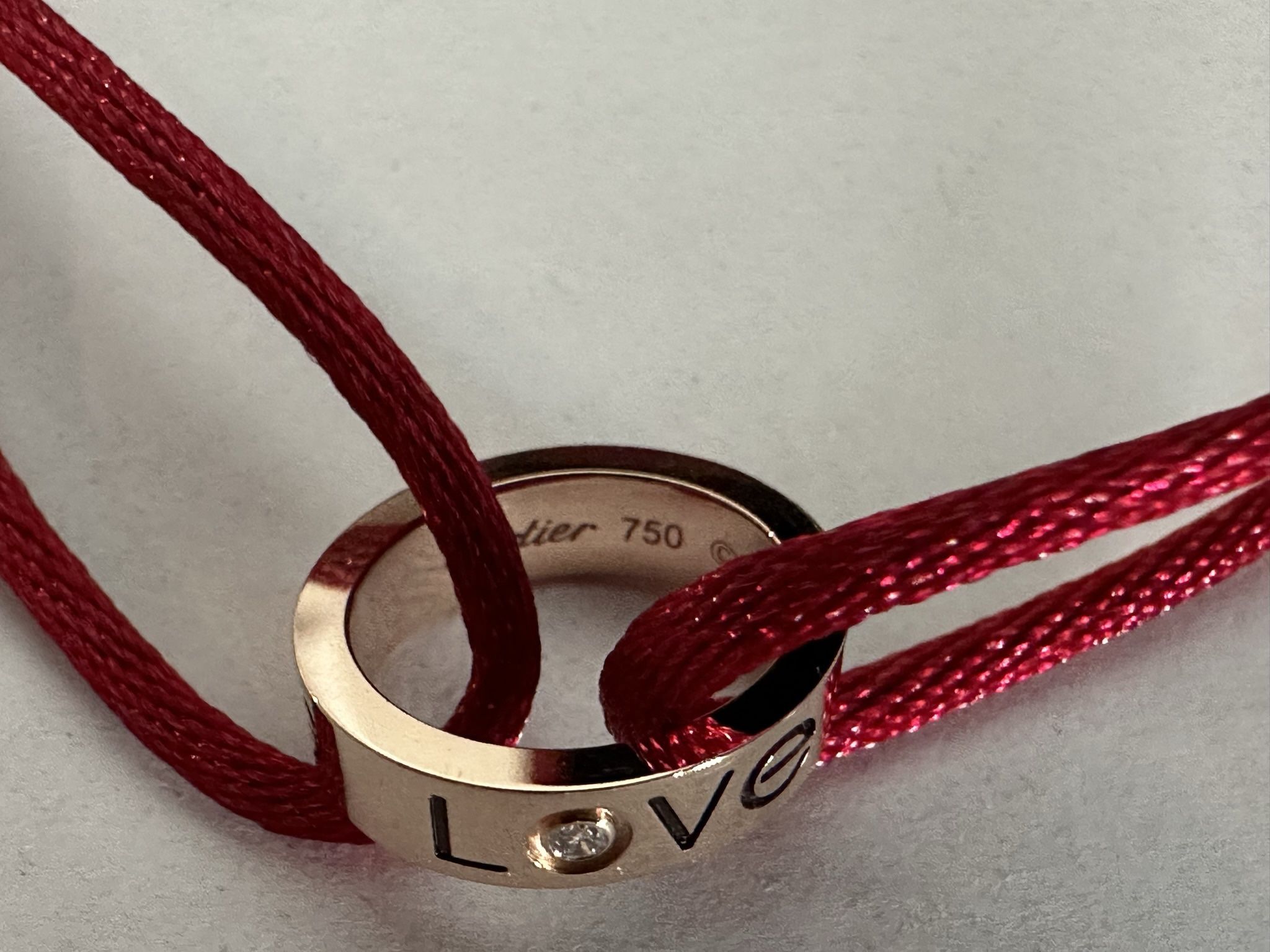 PRICE FIRM‼️ Cartier LOVE charity cord bracelet w/ 1x 💎 diamond