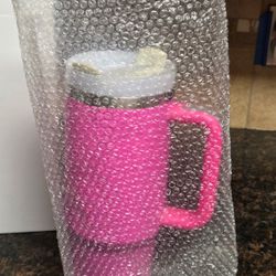 40 oz Insulated Tumbler with Handle & Straw | Stanley-Style | BPA Free