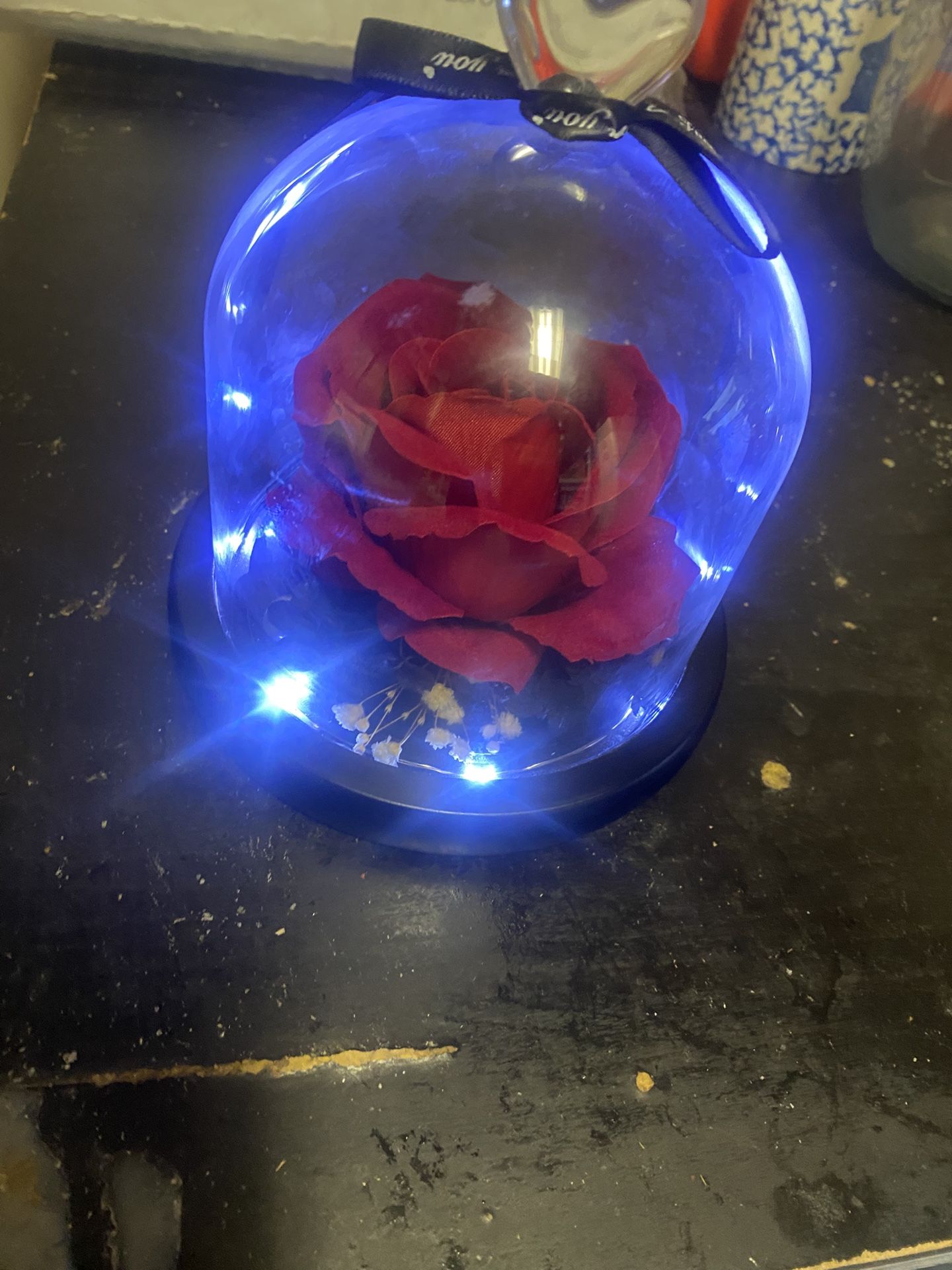 Rose In A Light Up Glass Dome