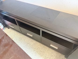 Dark Brown TV Stand with Drawers