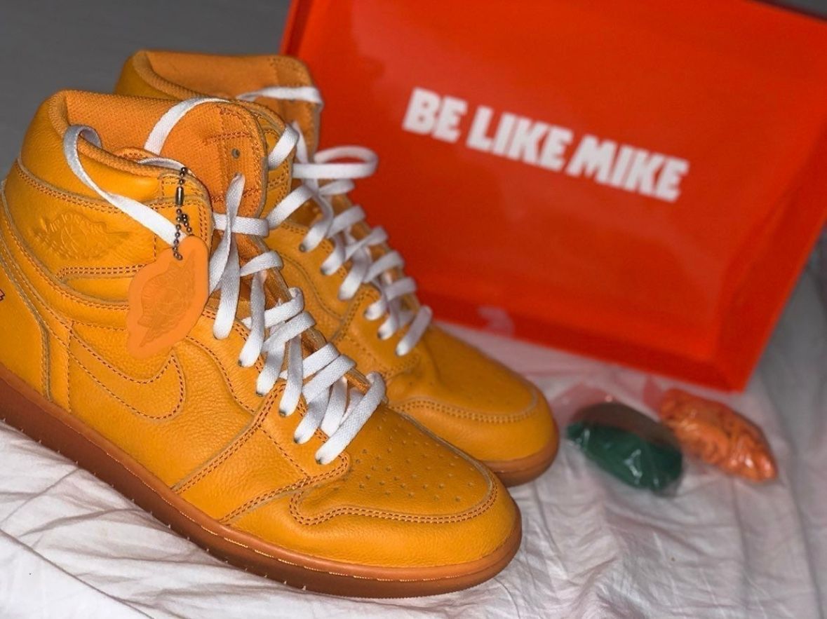 Nike Air Jordan Shoes 1 Retro High Men's Size 11 Gatorade Orange Peel AJ5997-880