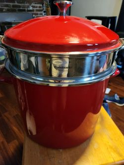 Cuisinart red 12 quart enamel on steel stockpot