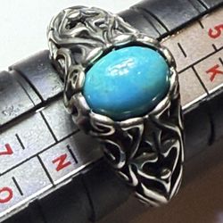 Turquoise Silver Ring 925 Woman Female