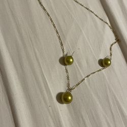 Tahitian Pistachio Pearl Set