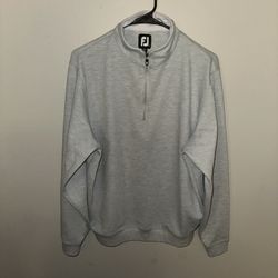 Footjoy Pullover Sweatshirt Men’s Medium Gray 1/4 Zip Golf Casual Henley 