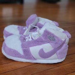 Purple Stardust Fluffy Sneaker Slippers – Unisex, Cozy & Fleece-Lined
