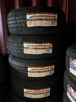 SET OF FOUR NEW TIRES 235/65/16 ARROYO GRANDSPORT A/S INCLUDING MOUNT AND BALANCE, ASK ME FOR SIZES AND BRANDS 