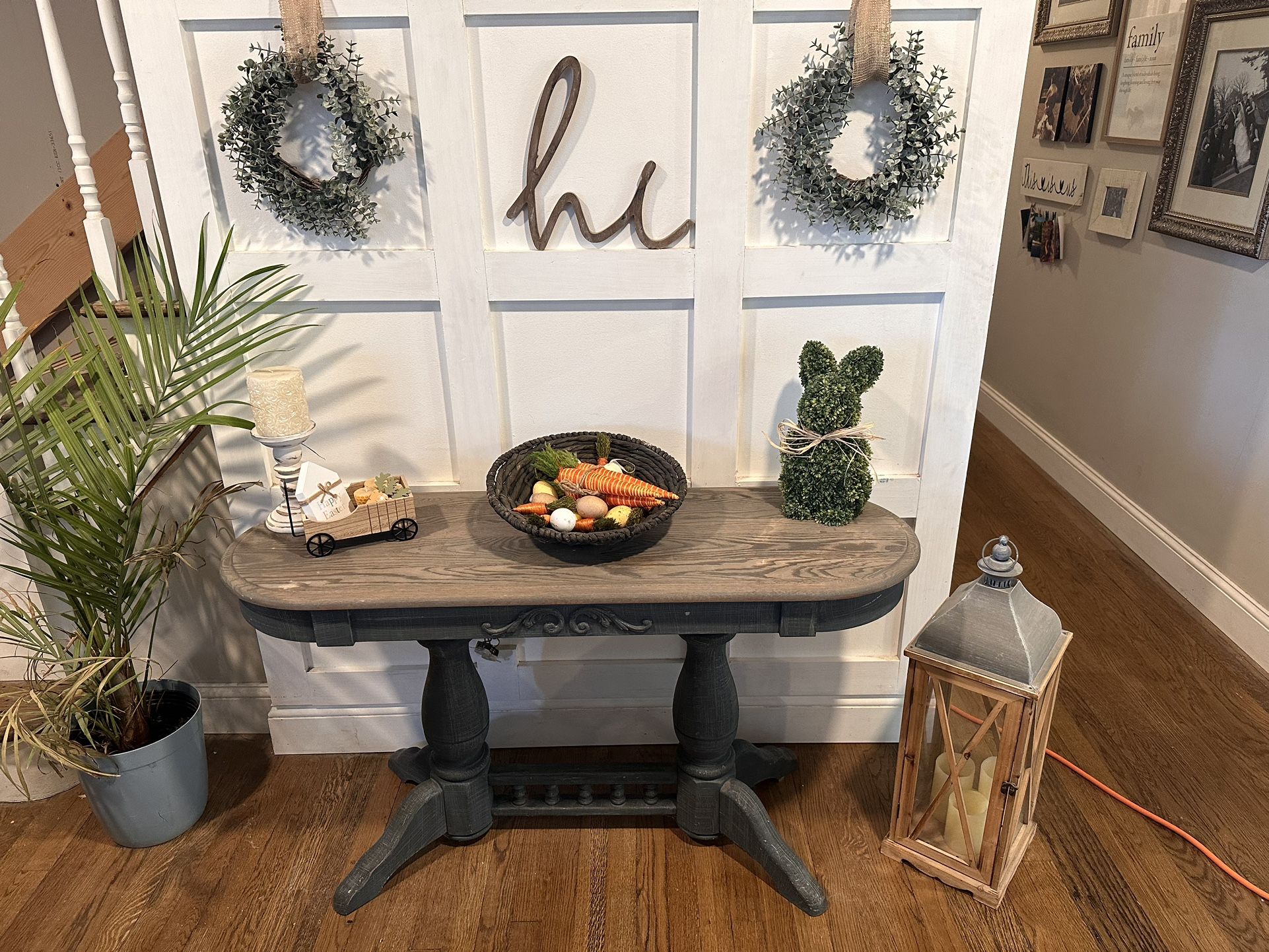 Console Table With Denim Finish 