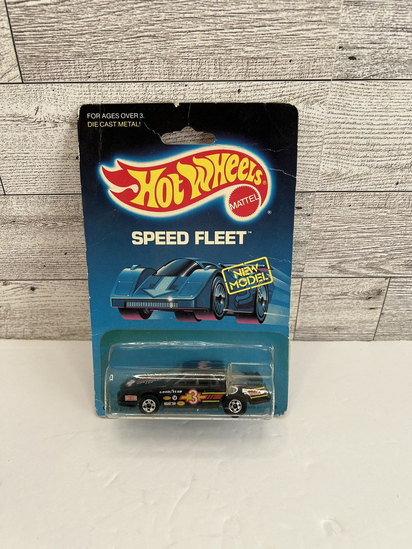 Vintage Hot Wheels Speed Fleet Black ‘1988 Chevy Stocker • Die Cast Metal • Made in Malaysia