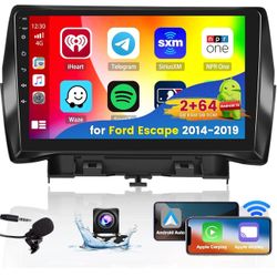  Android 9” CarPlay Stereo for Ford Escape 2014–2019 (2+64G)
