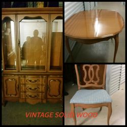 Vintage Wood Dining Set