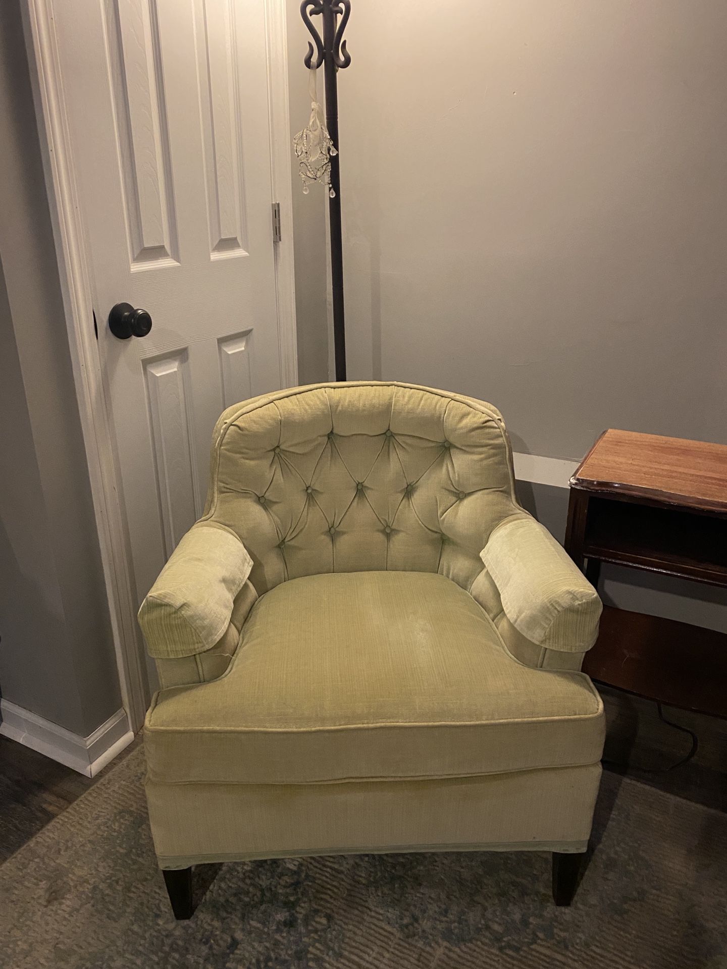 MCM Velvet Chair