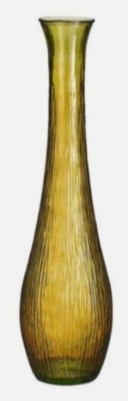 Awesome 39 inch green glass vase