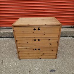 3 Drawer Pine Wood Dresser