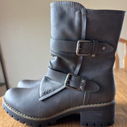 Ladies Global Win Biker Boots Size 8